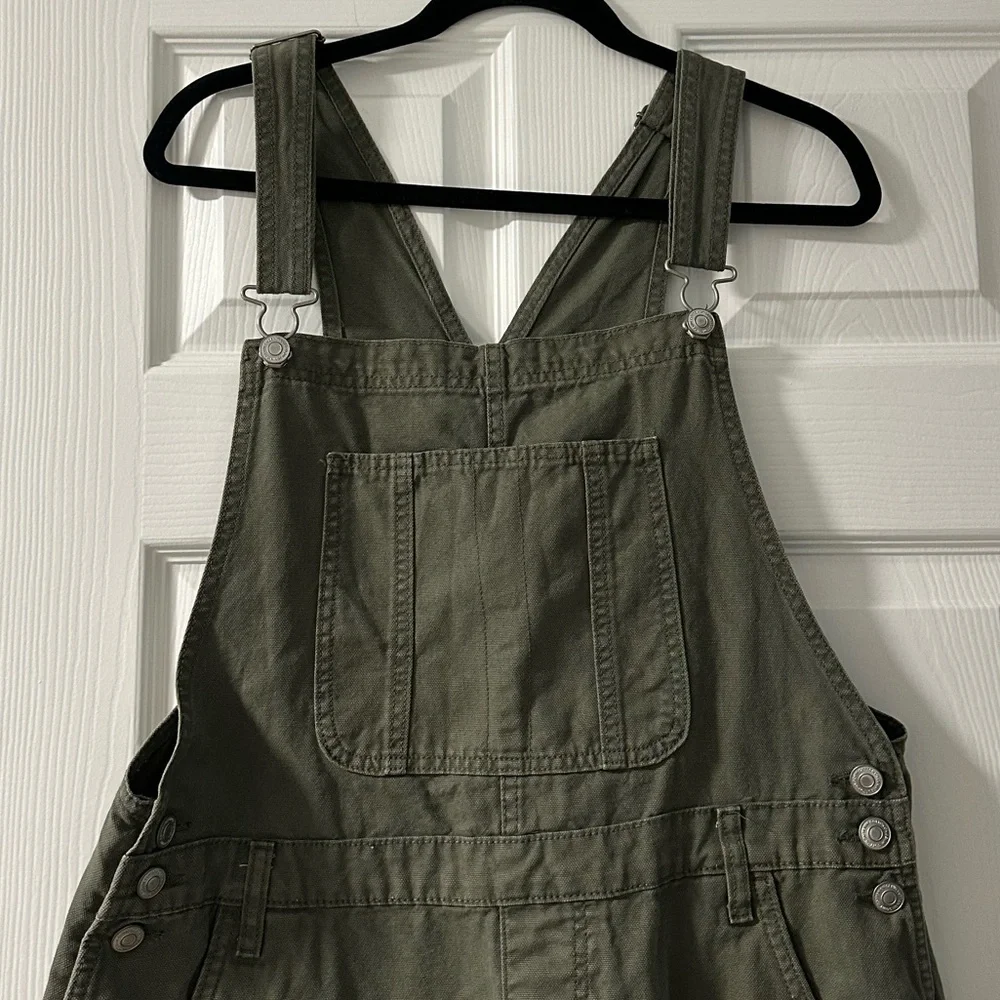 Cotton On Utility Canvas Overall Shorts Size 10